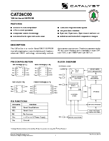 浏览型号CAT24C00的Datasheet PDF文件第1页