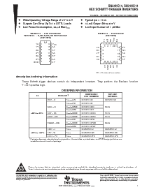 浏览型号SN74HC14DBR的Datasheet PDF文件第1页