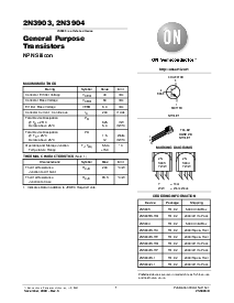 浏览型号2N3904RLRP的Datasheet PDF文件第1页