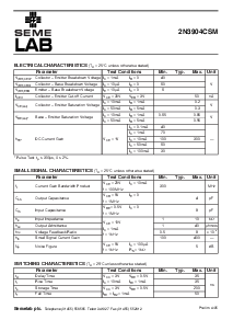 浏览型号2N3904CSM的Datasheet PDF文件第2页