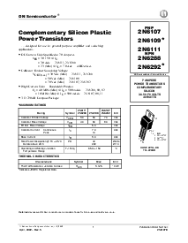 浏览型号2N6109的Datasheet PDF文件第1页