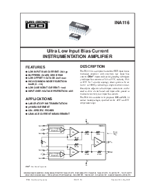 浏览型号INA116PA的Datasheet PDF文件第1页