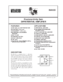 浏览型号INA105的Datasheet PDF文件第1页