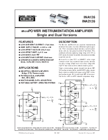 浏览型号INA126PA的Datasheet PDF文件第1页