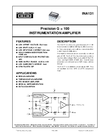 浏览型号INA131BP的Datasheet PDF文件第1页