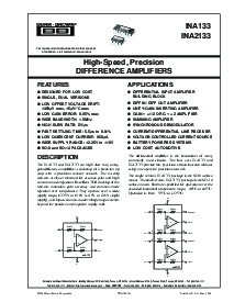 浏览型号INA133U的Datasheet PDF文件第1页