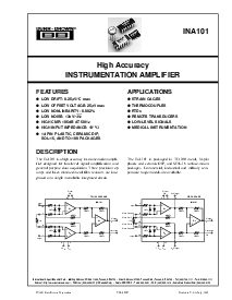 浏览型号INA101SM的Datasheet PDF文件第1页