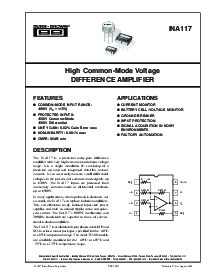 浏览型号INA117P的Datasheet PDF文件第1页