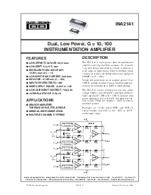 浏览型号INA2141的Datasheet PDF文件第1页