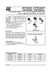 浏览型号STP7NC80ZFP的Datasheet PDF文件第1页