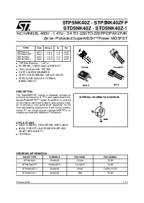 浏览型号STP5NK40Z的Datasheet PDF文件第1页