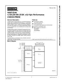 浏览型号NM27C040Q150的Datasheet PDF文件第1页