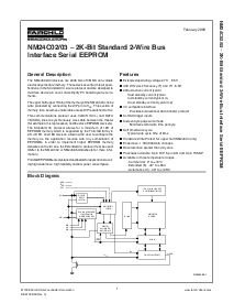 浏览型号NM24C02的Datasheet PDF文件第1页