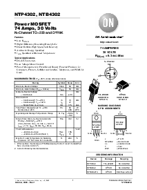浏览型号NTB4302的Datasheet PDF文件第1页