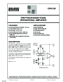 浏览型号OPA128JM的Datasheet PDF文件第1页