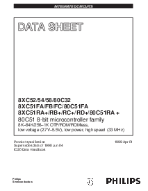 浏览型号P80C54SFPN的Datasheet PDF文件第1页