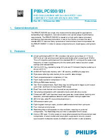 浏览型号P89LPC931FDH的Datasheet PDF文件第1页