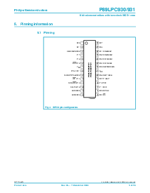 浏览型号P89LPC931FDH的Datasheet PDF文件第5页