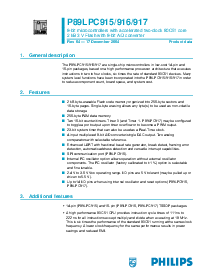 浏览型号P89LPC917的Datasheet PDF文件第1页