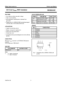 浏览型号PBSS5240Y的Datasheet PDF文件第2页