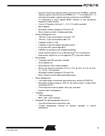 浏览型号PC755CMGHU300LE的Datasheet PDF文件第5页