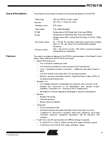 浏览型号PC755CVZFU400LE的Datasheet PDF文件第3页