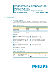 浏览型号PESD5V0S1BA的Datasheet PDF文件第1页