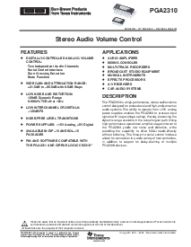 浏览型号PGA2310UA的Datasheet PDF文件第1页