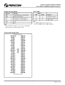 浏览型号PI74FCT162245T的Datasheet PDF文件第2页