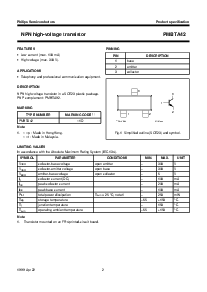 浏览型号PMBTA42的Datasheet PDF文件第2页