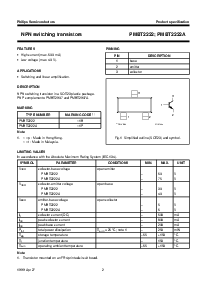 浏览型号PMBT2222的Datasheet PDF文件第2页