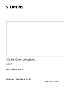 浏览型号PMB2331的Datasheet PDF文件第1页