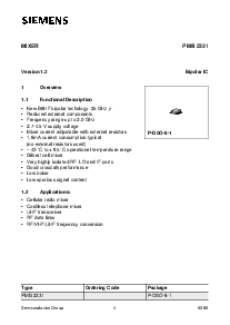 浏览型号PMB2331的Datasheet PDF文件第4页