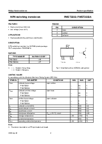 浏览型号PMST2222A的Datasheet PDF文件第2页