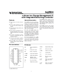 浏览型号BQ2954的Datasheet PDF文件第1页