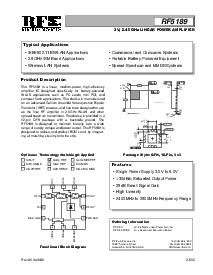 浏览型号RF5189的Datasheet PDF文件第1页