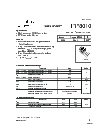 浏览型号IRF8010的Datasheet PDF文件第1页