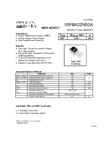 浏览型号IRFBA22N50A的Datasheet PDF文件第1页