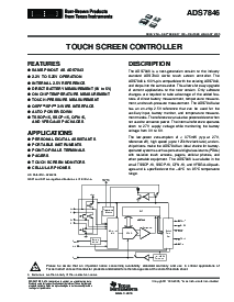 浏览型号ADS7846IRGVR的Datasheet PDF文件第1页