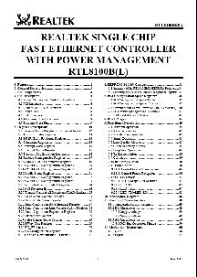 浏览型号RTL8100的Datasheet PDF文件第1页