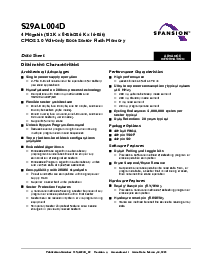 浏览型号S29AL004D70MFI022的Datasheet PDF文件第3页