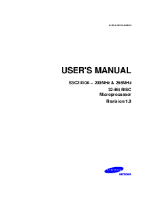 浏览型号S3C2410A的Datasheet PDF文件第1页