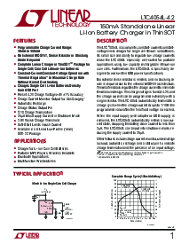 浏览型号LTC4054LES5-4.2的Datasheet PDF文件第1页