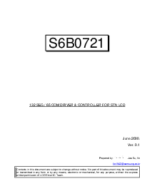 浏览型号S6B0721的Datasheet PDF文件第1页