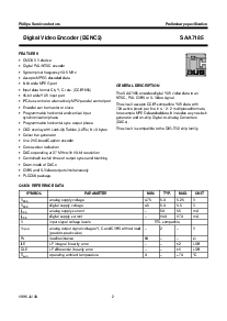 浏览型号SAA7185WP的Datasheet PDF文件第2页