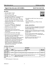 浏览型号SAA7125HZ的Datasheet PDF文件第2页