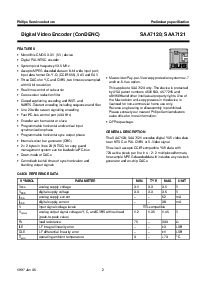 浏览型号SAA7121的Datasheet PDF文件第2页
