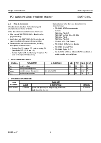 浏览型号SAA7134HL的Datasheet PDF文件第6页