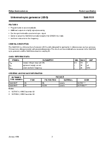浏览型号SAA1101的Datasheet PDF文件第2页