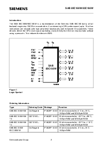 浏览型号SAB80C166W-M-T3的Datasheet PDF文件第2页